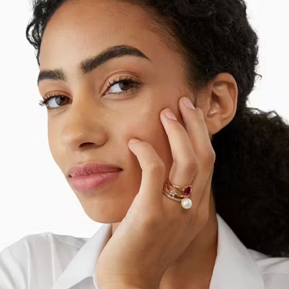 $99 Kate Spade Light Up The Room Stackable Ring Set - Picture 2 of 6